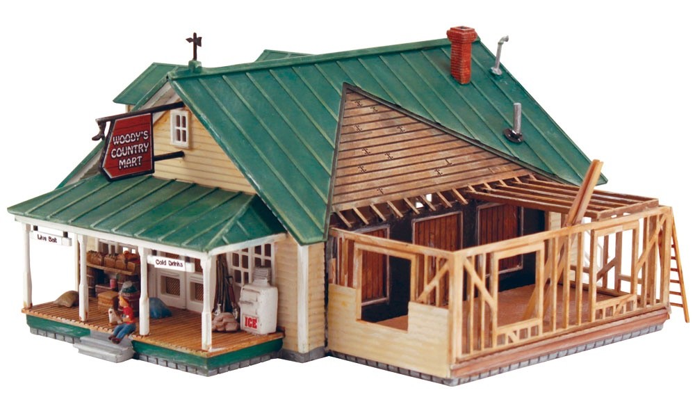 Woodland Scenics DPM 12900 HO Scale Woody's Country Mart Building Kit