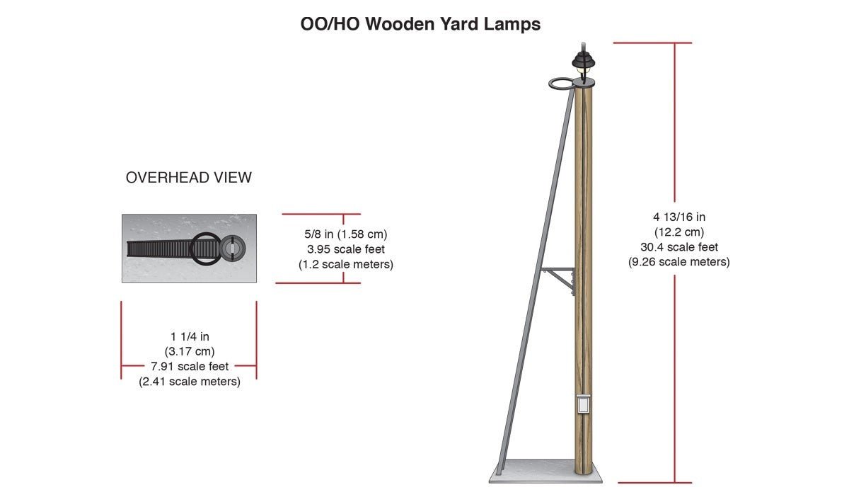 Woodland Scenics JP5674 OO/HO Scale Wooden Yard Lamps - Oakville Model Trains Depot