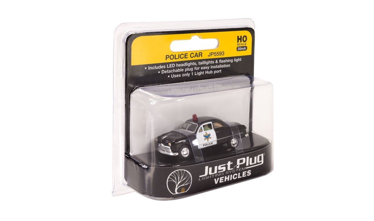 Woodland Scenics JP5593 HO Scale Police Car - Oakville Model Trains Depot