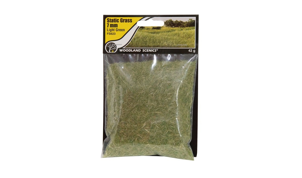 Woodland Scenics FS623 Static Grass Light Green 7mm