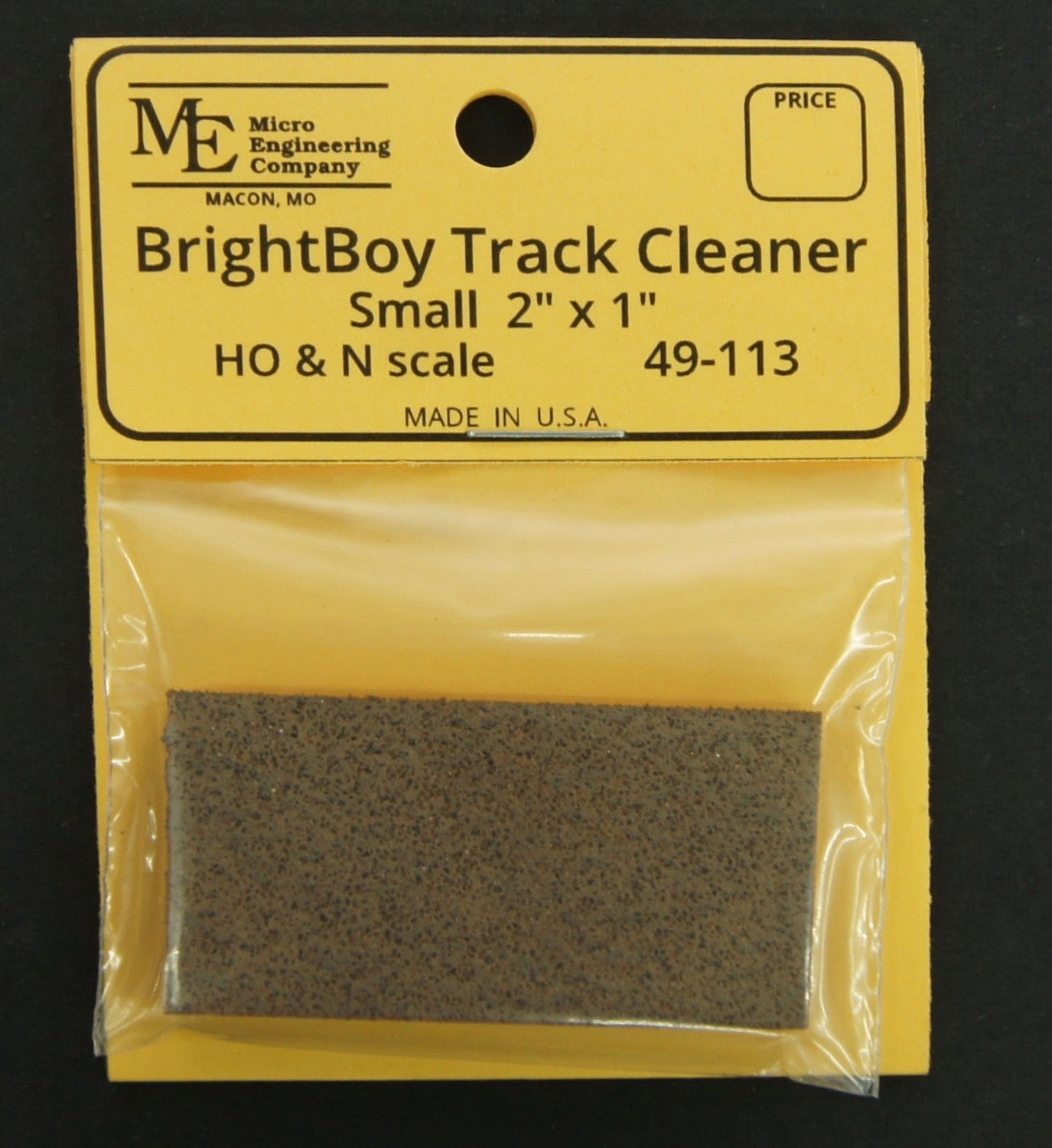 Micro Engineering 49-113 BrightBoy Track Cleaner - Small 2" x 1"