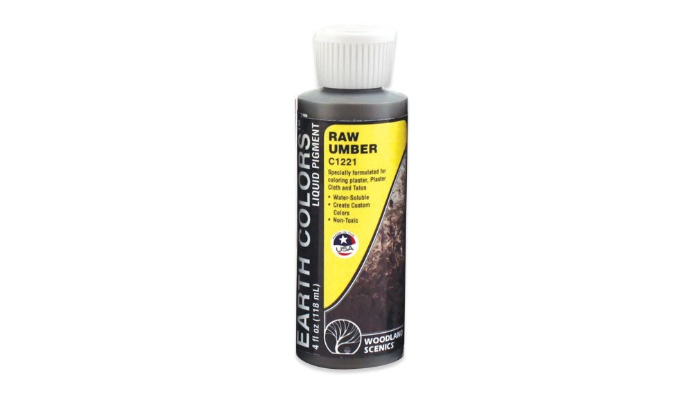 Woodland Scenics 1221 Earth Colors™ Raw Umber Liquid Pigment 4 fl oz / 118 mL