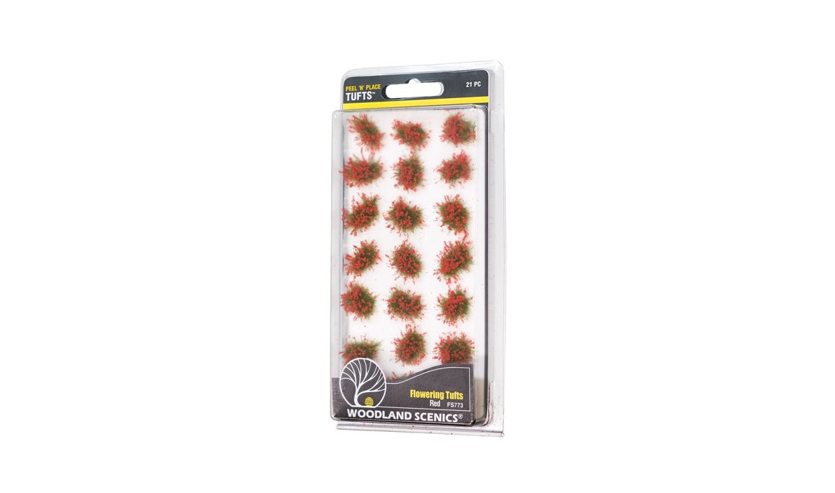 Woodland Scenics FS773 Red Flowering Tufts - 21pcs