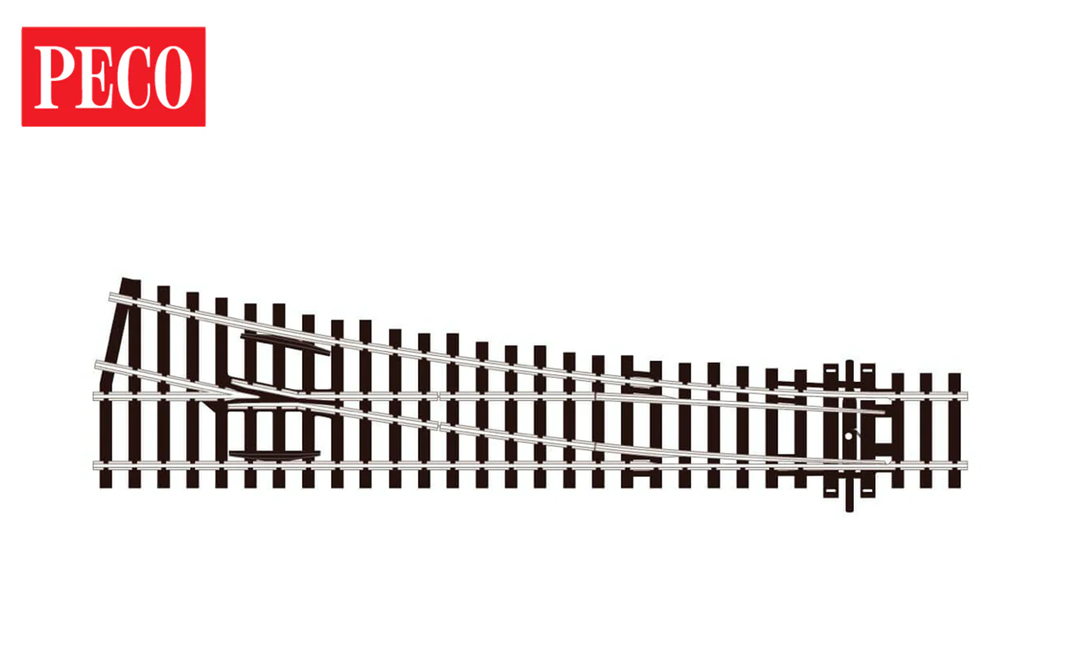 Peco SL-95 HO/OO Scale Code 100 Medium RH Right Hand Turnout with InsulFrog