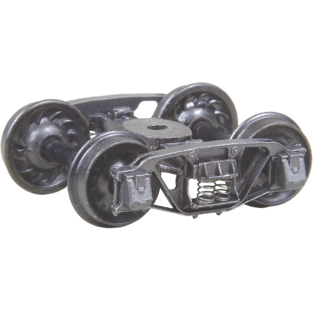 Kadee 509 HO Scale Andrews (1898) Trucks with 33" Ribbed Back Wheels - Metal Sprung - Oakville Model Trains Depot