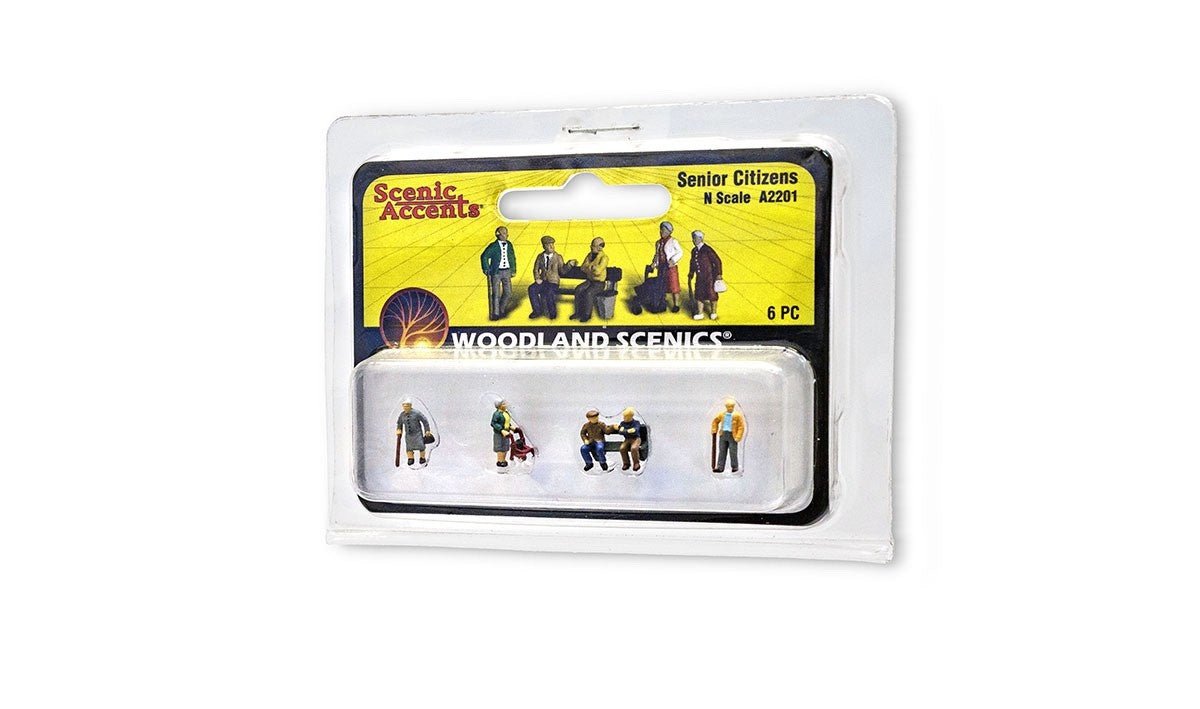 Woodland Scenics A2201 N Scale Senior Citizens - Oakville Model Trains Depot