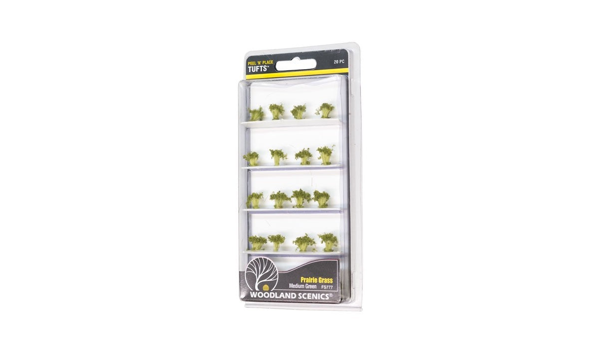 Woodland Scenics FS777 Medium Green Prairie Grass - 20pcs