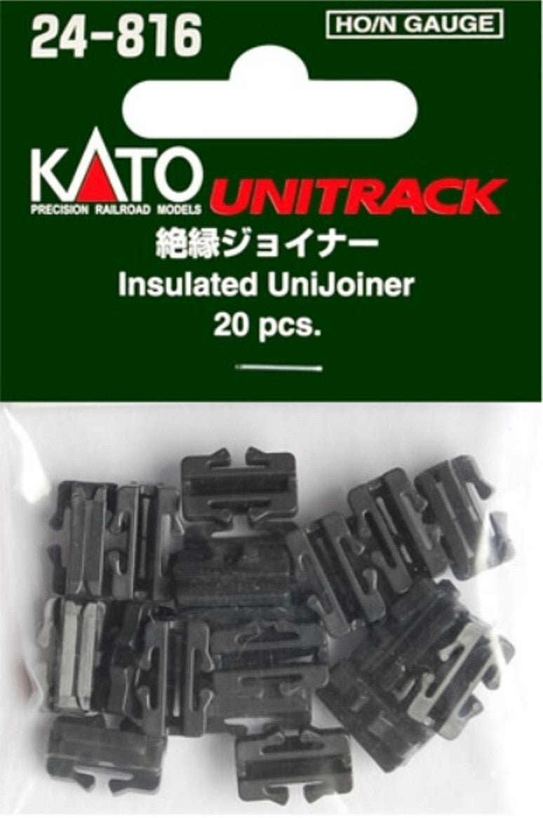 Kato 24-816 HO/N Scale Insulated Unijoiner - 20pcs