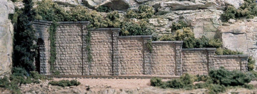 Woodland Scenics 1159 N Scale Cut Stone Retaining Wall 6pcs - Oakville Model Trains Depot