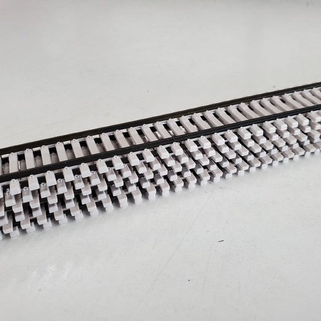 Micro Engineering 12-105 HO Code 83 36" Concrete Ties Weathered Flex-Track - 6pc