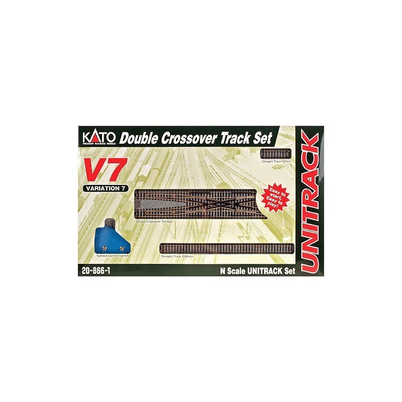 Kato 20-866 N Scale Unitrack V7 Double Crossover Track Set