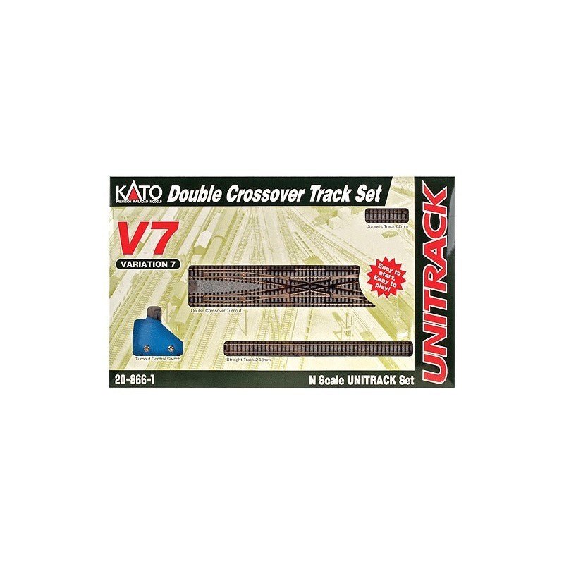 KATO 20 - 866 N Scale Unitrack V7 Double Crossover Variation Set - Oakville Model Trains Depot
