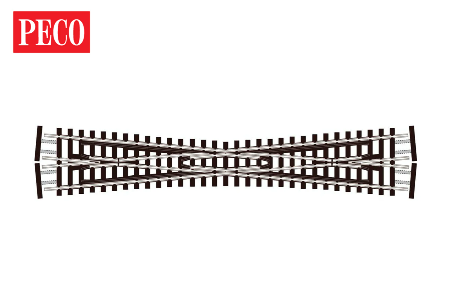 Peco SL-394F N scale Code 55 Long Crossing with InsulFrog - New