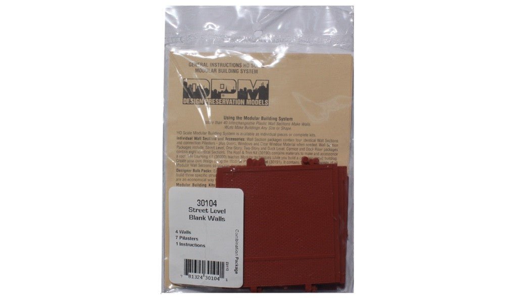 DPM 30104 HO Scale MBS Blank Wall Section (Street/Dock Level) - Oakville Model Trains Depot