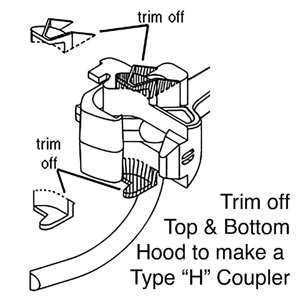 Kadee 118 HO Scale SF Shelf Whisker® Metal Couplers - Medium (9/32") Centerset - Oakville Model Trains Depot