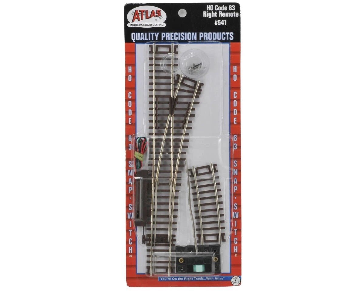 Atlas 541 HO Scale Code 83 RH Right Hand Snap - Switch Remote Turnout - Oakville Model Trains Depot