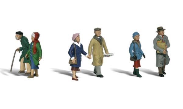 Woodland Scenics A1900 HO Scale Couples in Coats - Oakville Model Trains Depot