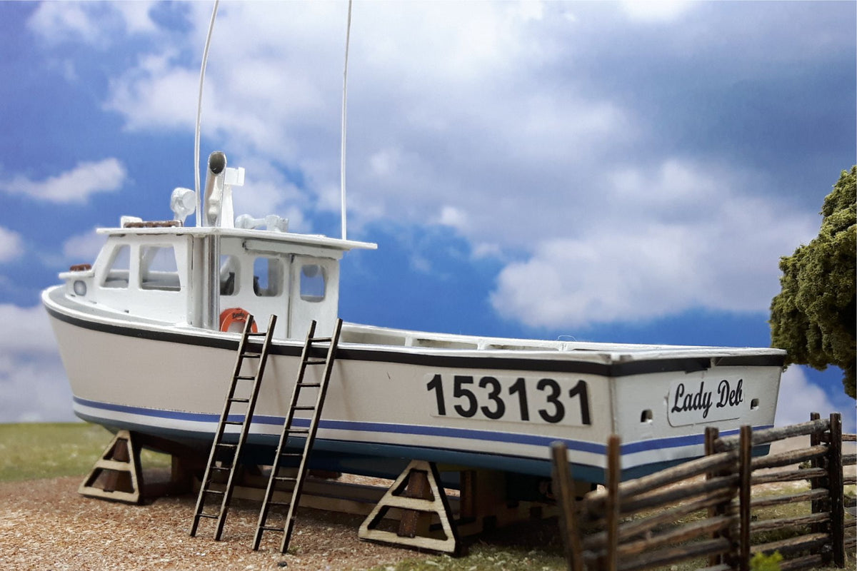 Osborn Models 1124 HO Scale Lower Hull Kit for 45' Lobster Boat - 1 kit