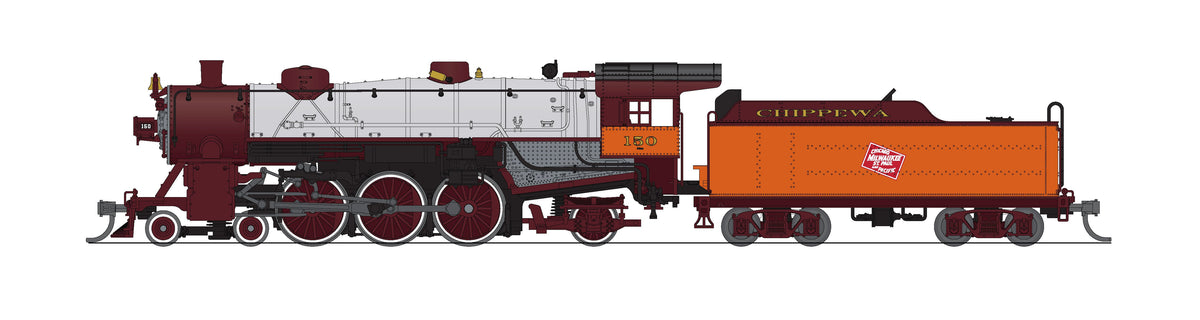 Broadway Limited Imports 10410 N Light Pacific 4-6-2, MILW 150, Chippewa Scheme, No-Sound / DCC-Ready, N