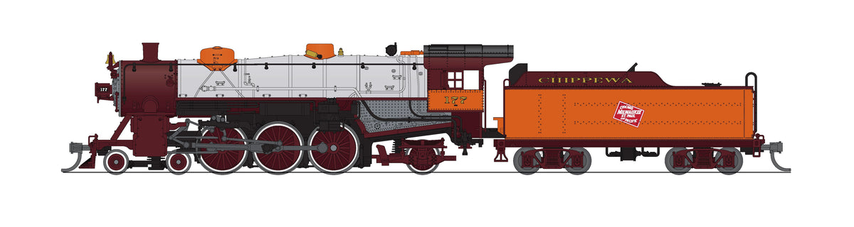 Broadway Limited Imports 10411 N Light Pacific 4-6-2, MILW 177, Chippewa Scheme, No-Sound / DCC-Ready, N