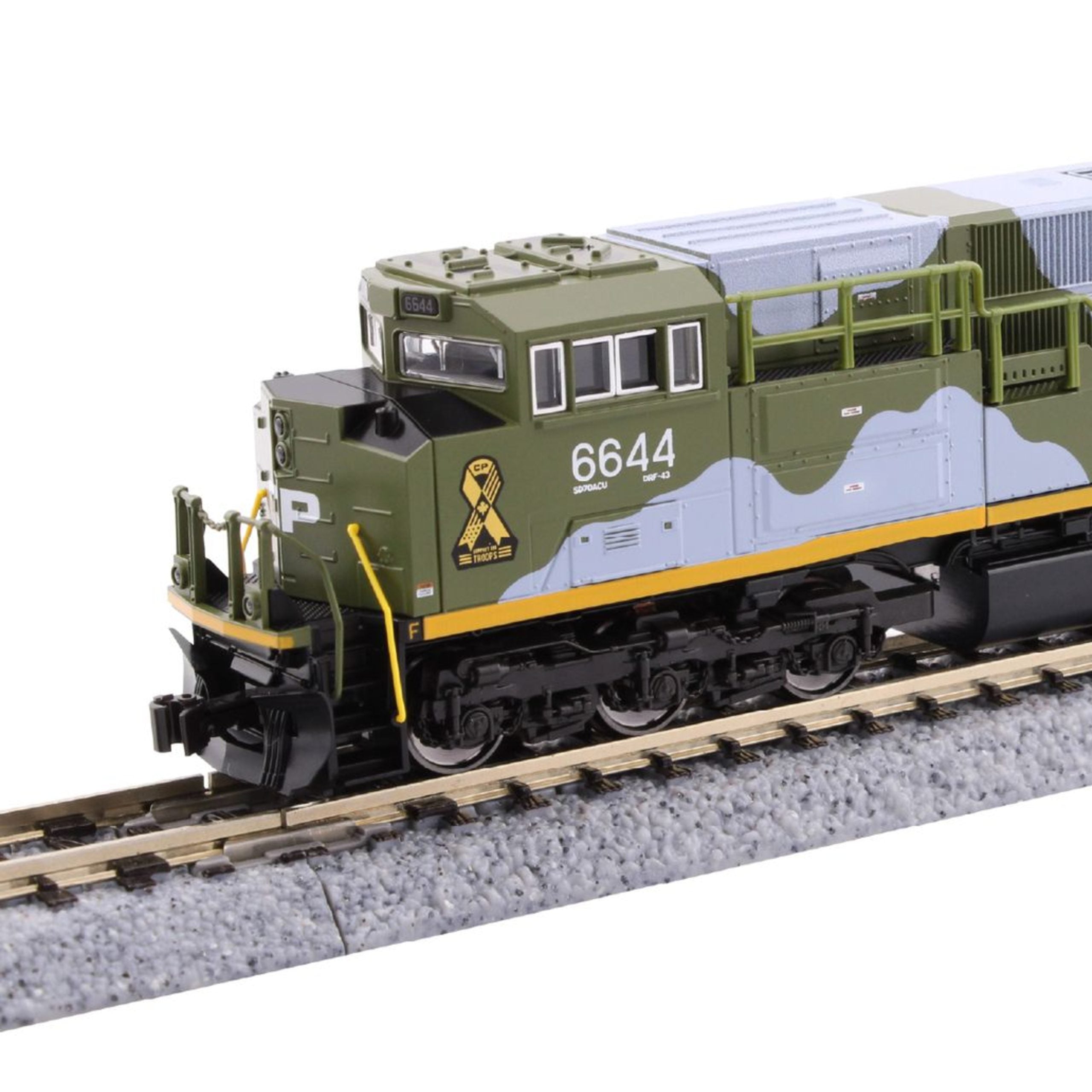 KATO 176-8540-S N Scale EMD SD70ACu CP Military Heritage #6644 - DCC & Sound