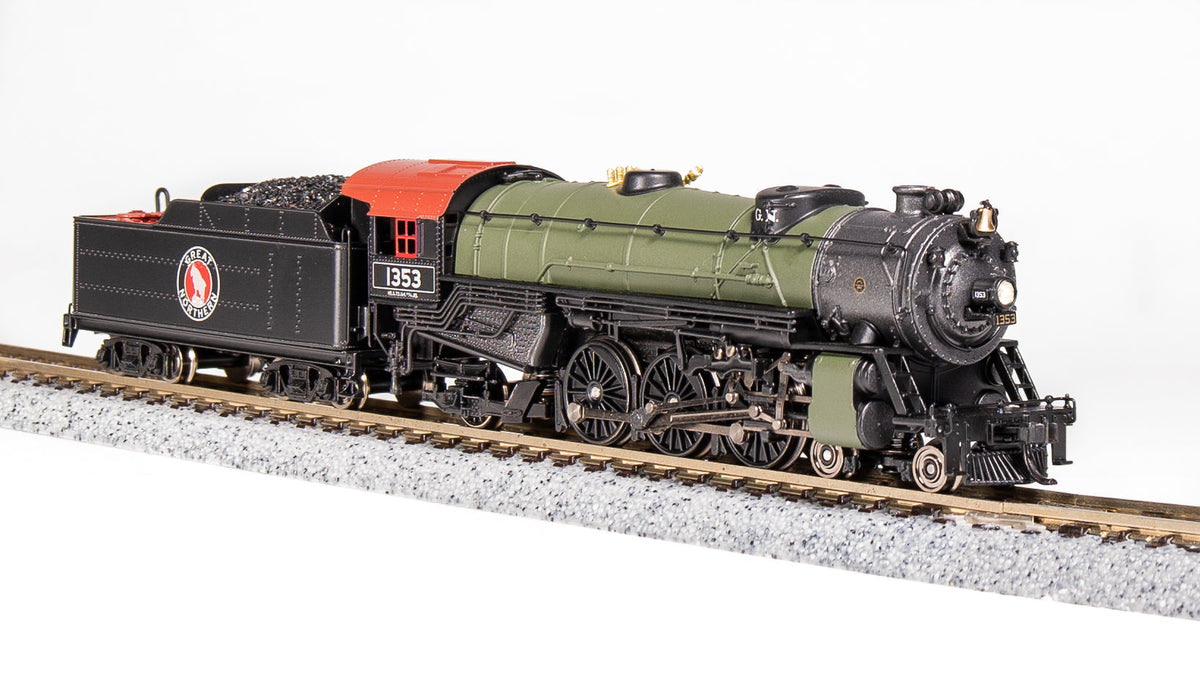 Broadway Limited Imports 10390 N Heavy Pacific 4-6-2, GN 1357, Glacier Green Scheme, No-Sound / DCC-Ready, N - view 4