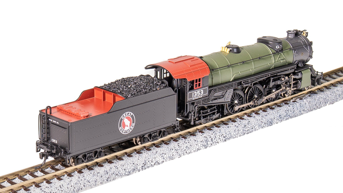 Broadway Limited Imports 10390 N Heavy Pacific 4-6-2, GN 1357, Glacier Green Scheme, No-Sound / DCC-Ready, N - view 6
