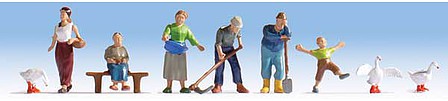Walthers SceneMaster 6071 HO Scale Farmers - 6 Figures