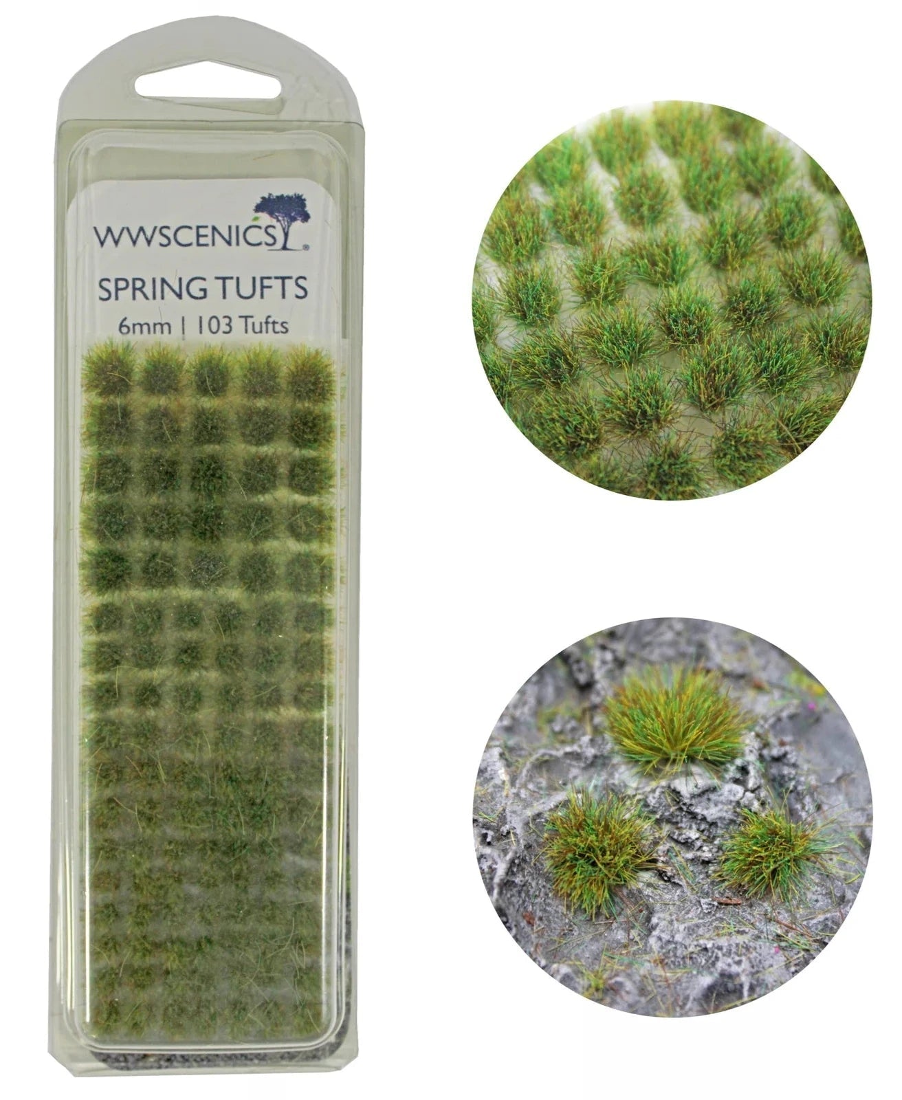 Peco W3TSP6 Spring Tufts 6 mm x 103