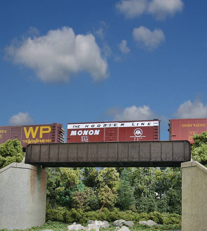 Walthers Cornerstone 4502 HO Scale 70' Single-Track Railroad Through Girder Bridge - Kit - 9-3/4 x 2-3/8 x 1-5/16" 24.7 x 6 x 3.3cm
