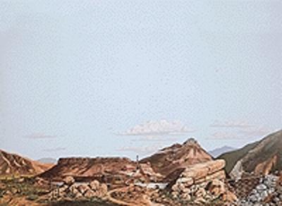 Walthers SceneMaster 704 HO Scale Background Scene 24 x 36" Desert-Mountain