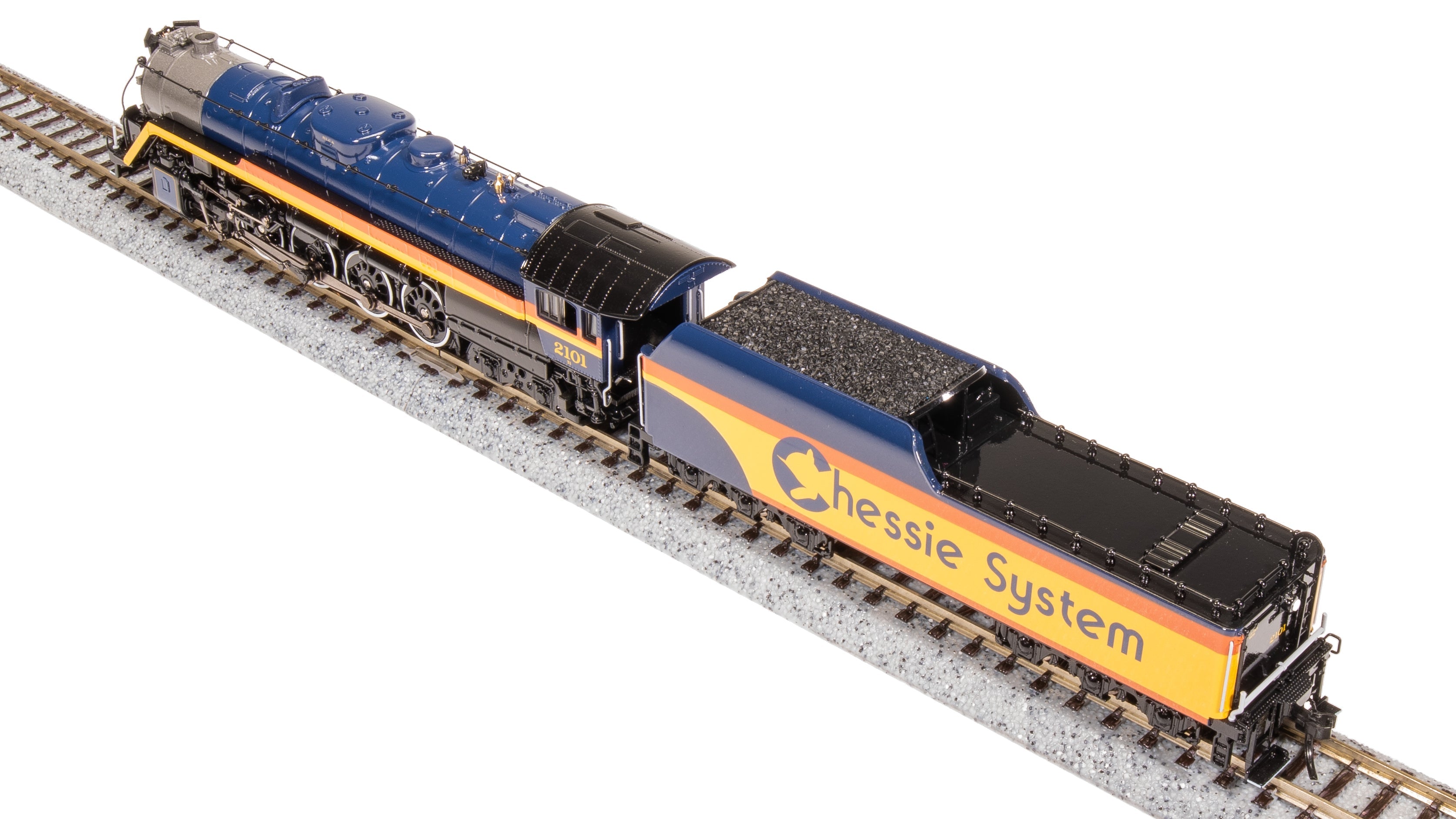 BLI 10327 N T1 4-8-4 RDG 2101 - front 3/4 view