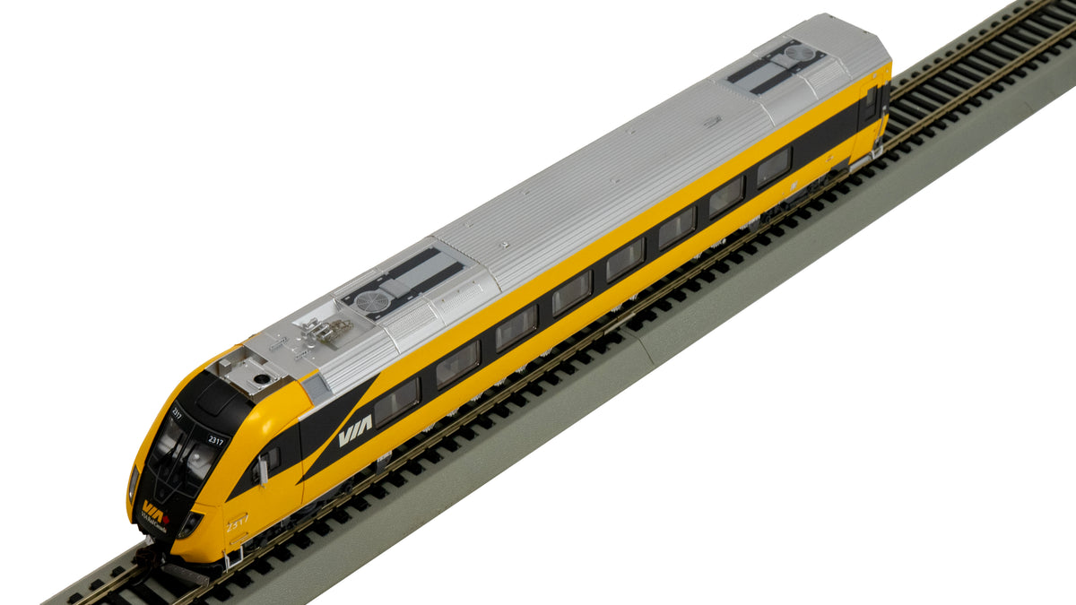 Bachmann 74522 HO Scale Via Rail Canada Siemens Venture Cab Car w/DCC & Sound #2317 (Lumi Scheme)