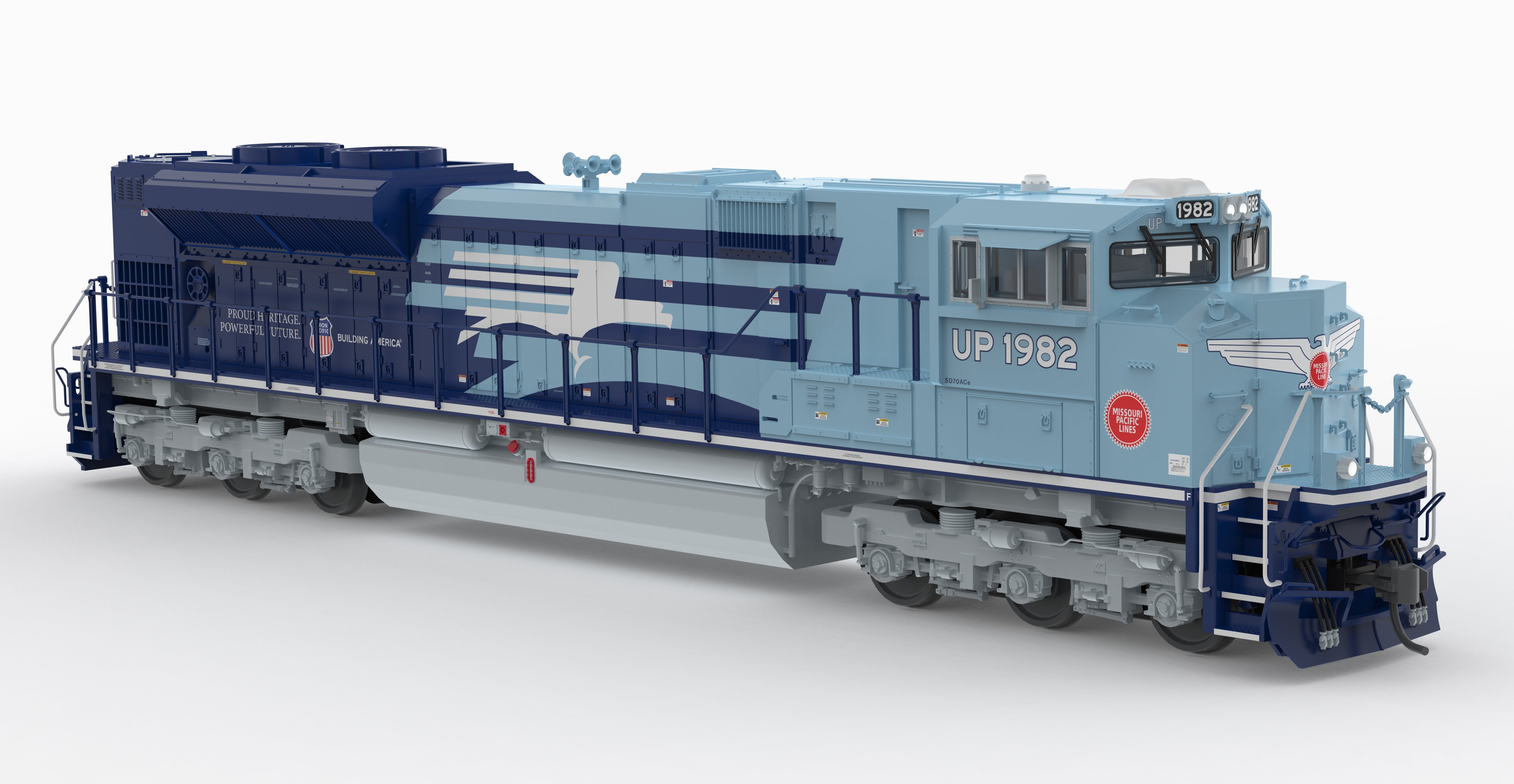 BLI 10439 HO SD70ACe UP 1982 - side profile view