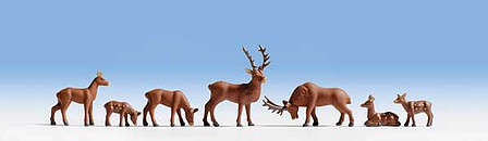 Walthers SceneMaster 6076 HO Scale Wild Deer pkg(8)