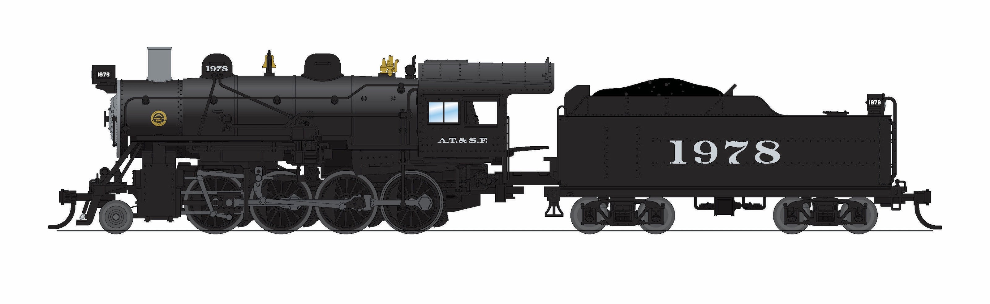 BLI 8376 N 2-8-0 ATSF 1978 - roof and exhaust detail