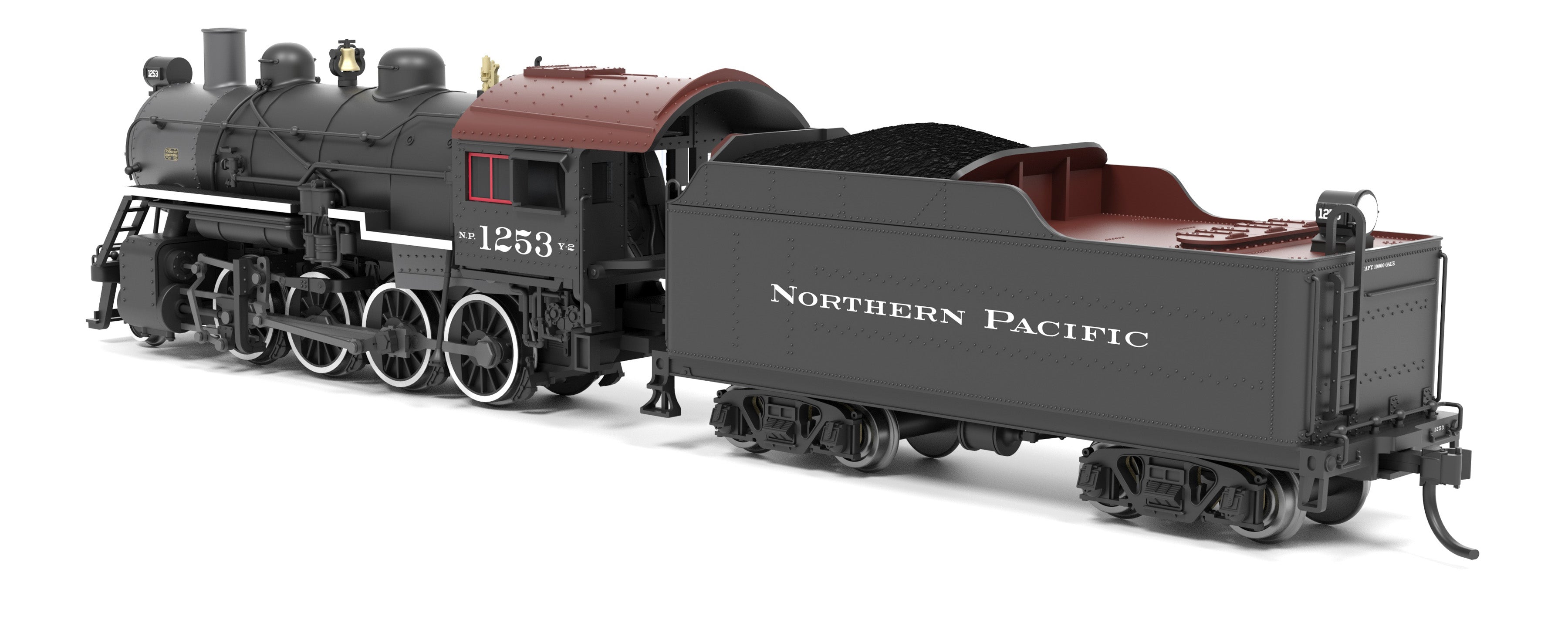 BLI 8385 N 2-8-0 NP 1254 - front 3/4 view