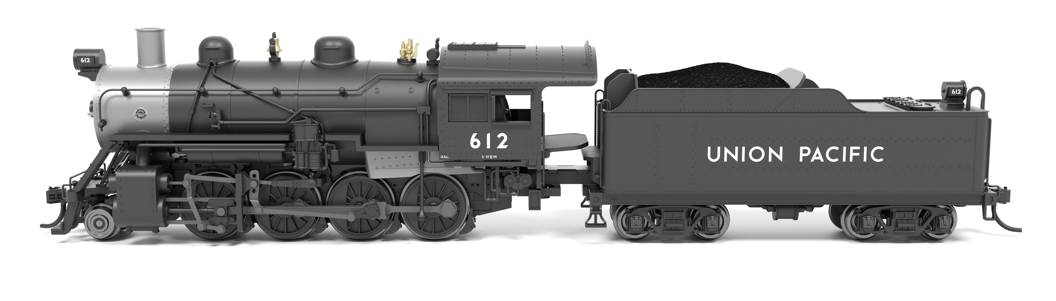 BLI 8405 N 2-8-0 UP 612 - side profile view