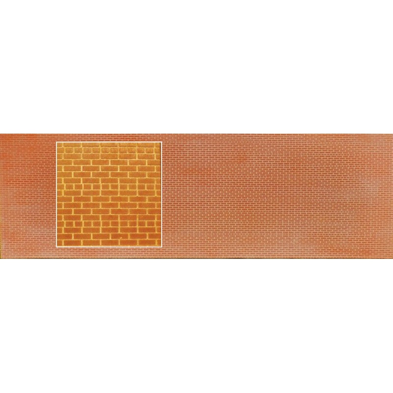 Chooch 8624 HO/O Scale Flexible Brick Wall - Large (2-Pack)