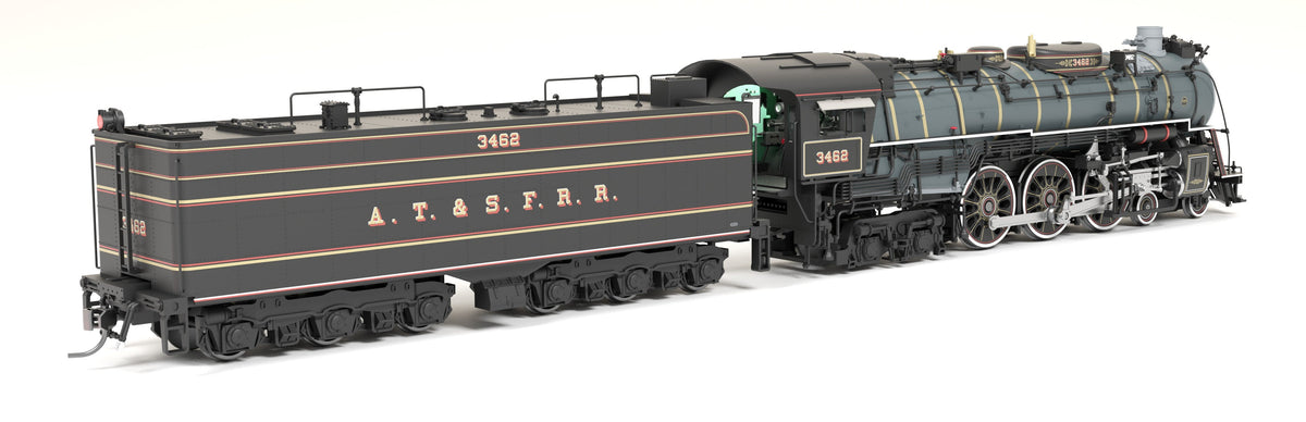 Broadway Limited Imports 8875 HO ATSF 3460 Class 4-6-4, #3462, Ornate 1870's Fantasy Scheme, No-Sound / DCC-Ready - view 6
