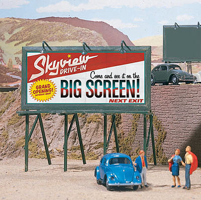 Walthers SceneMaster 4250 HO Scale Plain Billboards - Kit pkg(3)