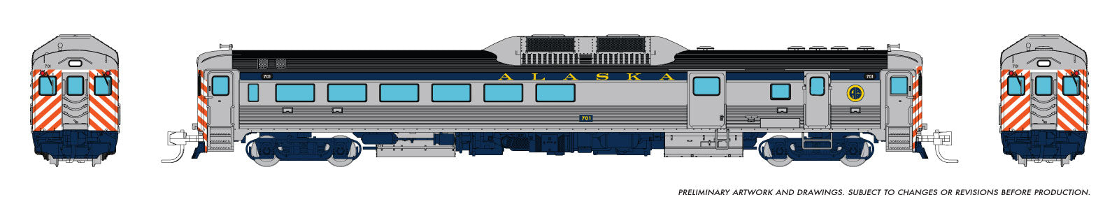 Rapido N Budd RDC-3 (Ph 1) (DC/Silent): Alaska: #701