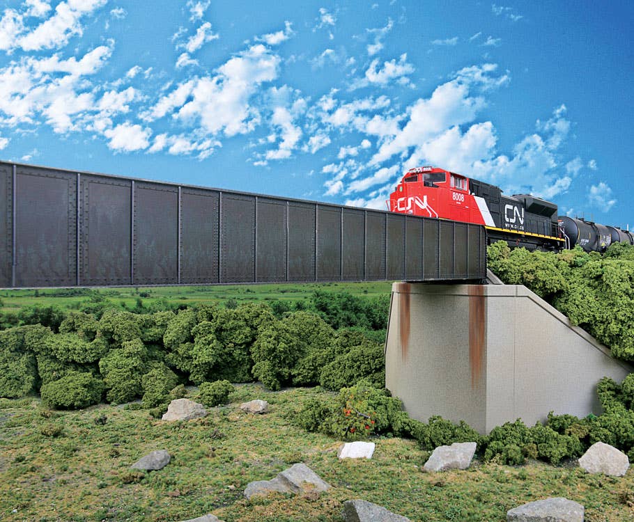 Walthers Cornerstone 4503 HO Scale 90' Single-Track Railroad Through Girder Bridge - Kit - 12-1/2 x 2-3/8 x 1-1/2" 31.7 x 6 x 3.8cm