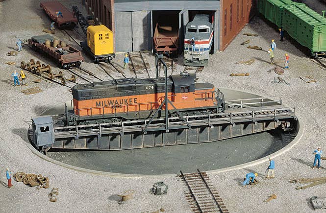 Walthers Cornerstone 3171 HO Scale 90' Turntable - Kit - Pit Diameter: 13-3/16" 33cm; Bridge Holds Loco Up To 12-3/8" 30.9c