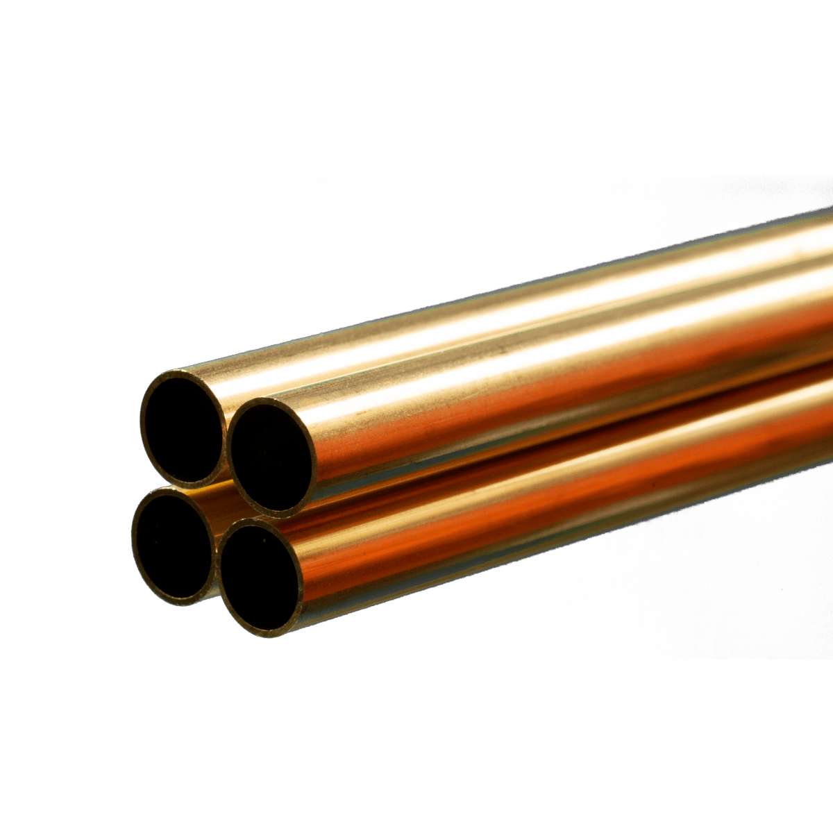 K&S 9217 Round Brass Tube 1/2" OD x 0.029" Wall x 36" Long (4 Pieces) - Oakville Model Trains Depot