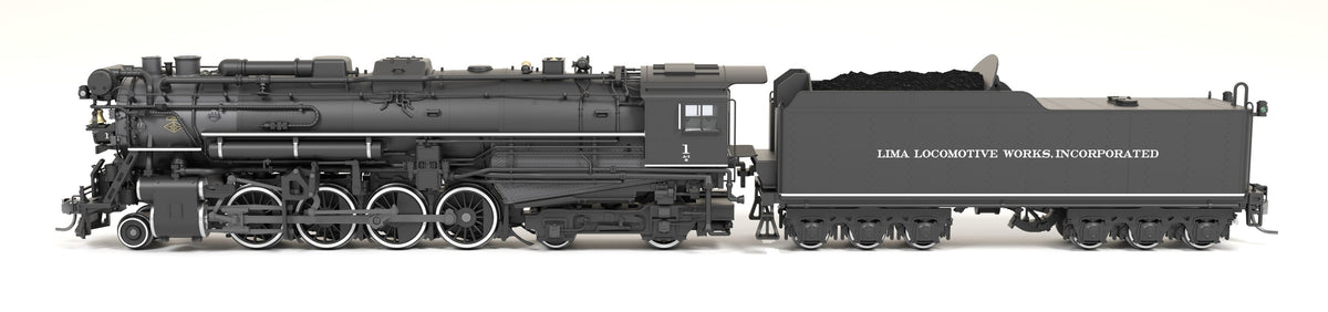 Broadway Limited Imports 9613 HO Lima A-1 Berkshire 2-8-4 (Brass-Hybrid), Lima Locomotive Works #1, 1920s Appearance, Stealth Series, No-Sound / DCC-Ready