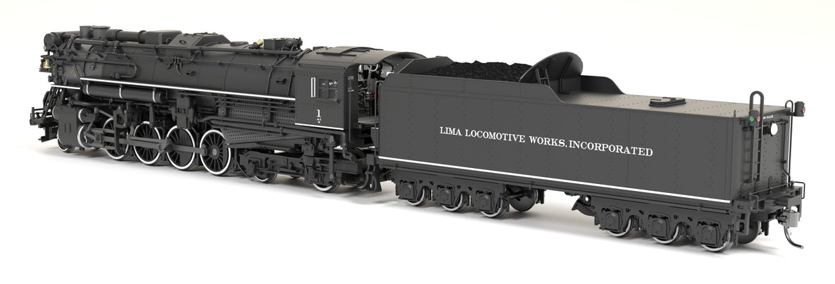 Broadway Limited Imports 9613 HO Lima A-1 Berkshire 2-8-4 (Brass-Hybrid), Lima Locomotive Works #1, 1920s Appearance, Stealth Series, No-Sound / DCC-Ready — view 3