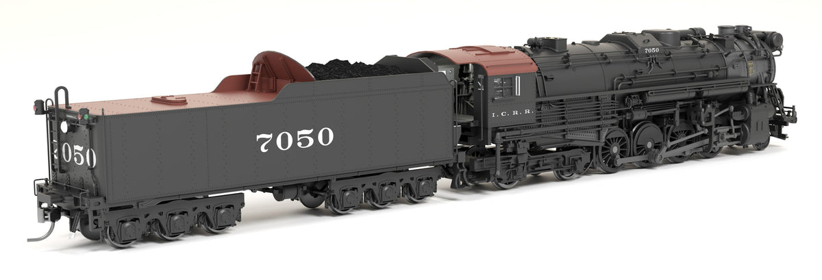Broadway Limited Imports 9615 HO Illinois Central Lima A-1 Berkshire 2-8-4 (Brass-Hybrid), Illinois Central #7050, 1930s Appearance, Stealth Series, No-Sound / DCC-Ready — view 4