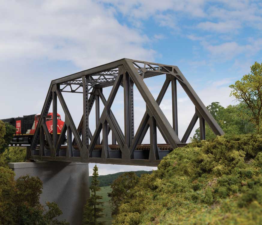 Walthers Cornerstone 4511 HO Scale 97' Subdivided Warren Truss Bridge - Single-Track - Kit - 13-1/2 x 3-1/4 x 5-1/2" 34.2 x 8.2 x 13.9cm