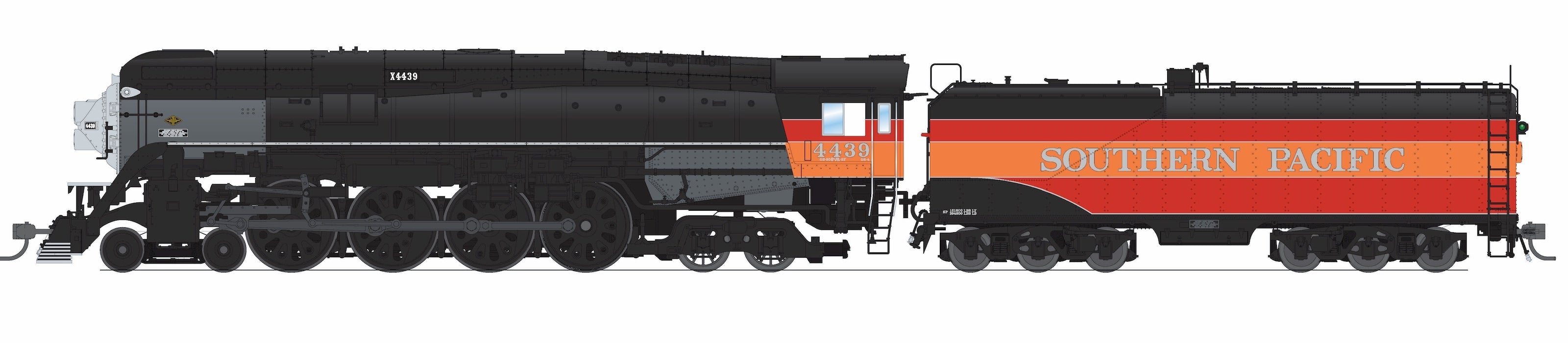 BLI 9832 HO GS-4 4-8-4 SP 4444 - opposite side view